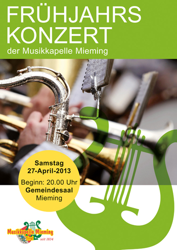 Frühjahrskonzert der Musikkapelle Mieming, 27. April 2013